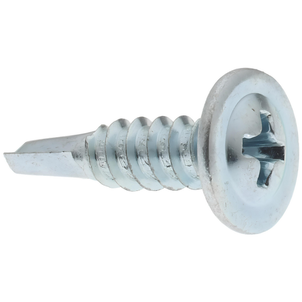 Picture of Brighton Best 620300 #10-24X3/4" Wafer Head Phil,Wd To Mtl. #3 Point Teks Wd To Mtl. S/D/S Clim